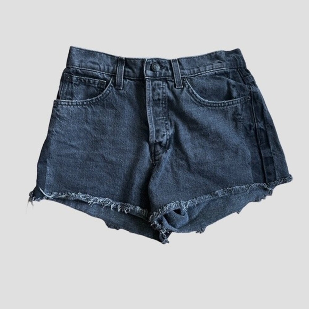 Derek Lam denim 10 Crosby black high waist cutoff drew shorts woman's size 27